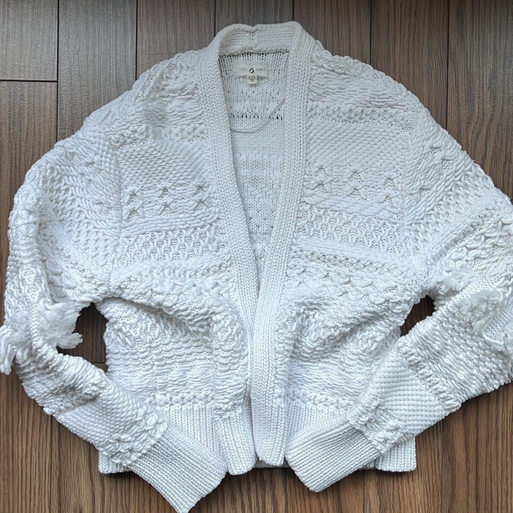 LOU & GREY Cotton Blend Boho Cardigan oversized XXS-S